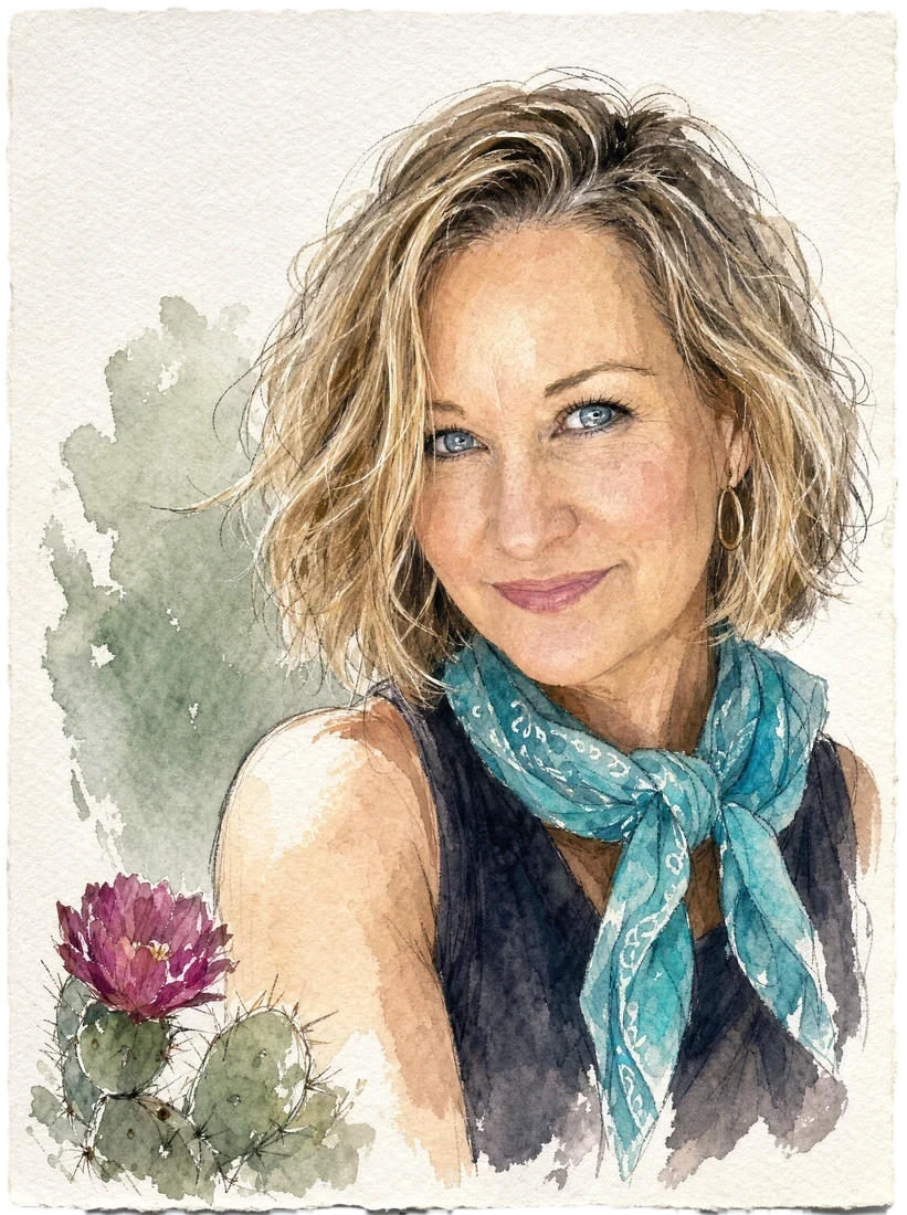 Holly, painted in watercolor